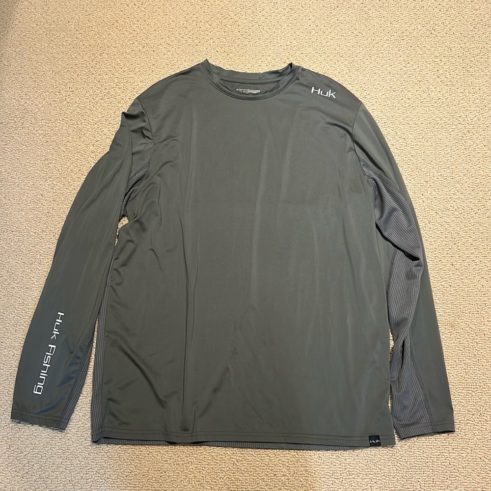 Charcoal Huk Fishing Shirt